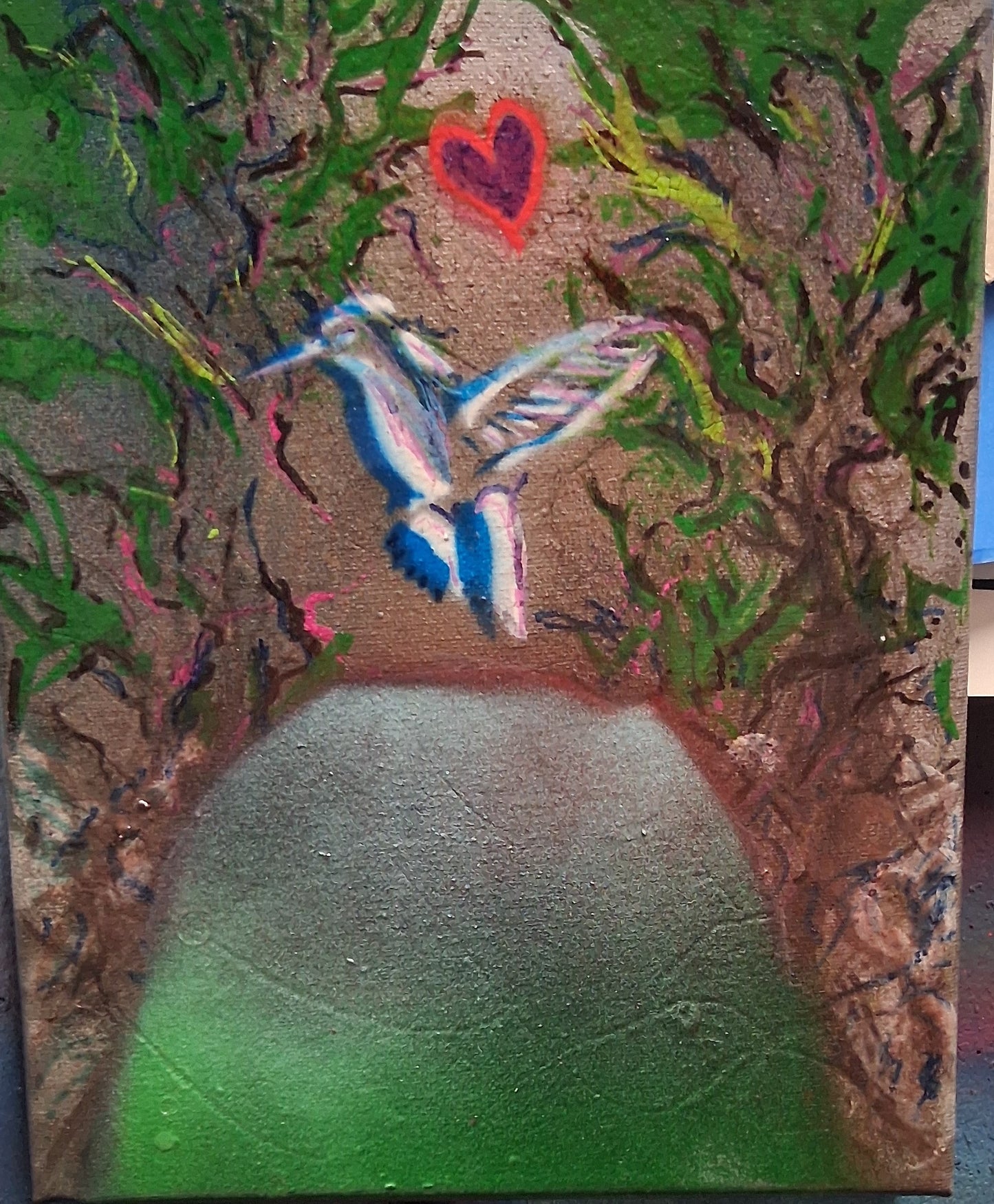 Eagles wood project. 3'×5' finished plywood. Both sides of project are painted.